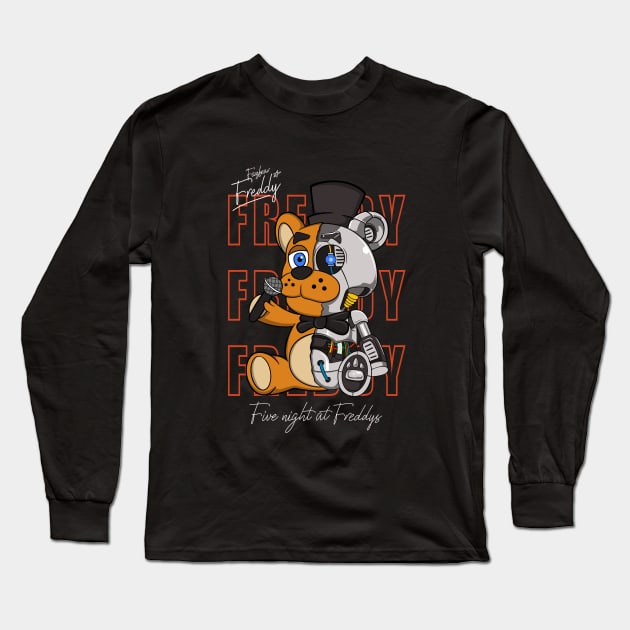 Five nights at freddy's - Fazbear Freddy Robot Long Sleeve T-Shirt by Nine Tailed Cat